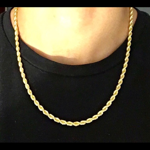 Gold Rope Chain 20in 24in 4mm Bundle Set - Picture 5 of 6